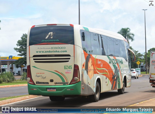 Empresa de Transportes Andorinha 6245 na cidade de Campo Grande, Mato Grosso do Sul, Brasil, por Eduardo  Marques Teixeira. ID da foto: 11383821.