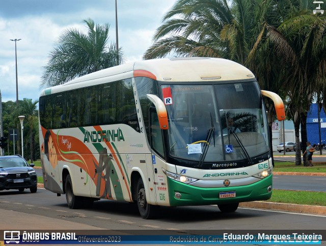 Empresa de Transportes Andorinha 6245 na cidade de Campo Grande, Mato Grosso do Sul, Brasil, por Eduardo  Marques Teixeira. ID da foto: 11383836.