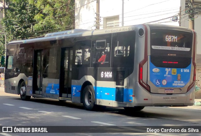 Viação Grajaú S.A. 6 1414 na cidade de São Paulo, São Paulo, Brasil, por Diego Cardoso da Silva. Número da foto: #11382302.
