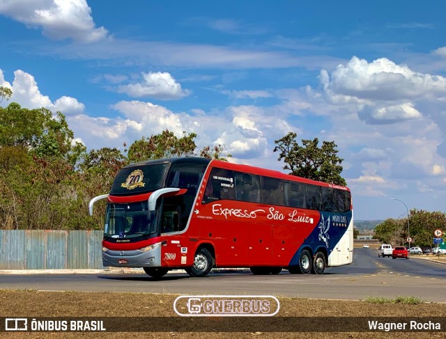 Expresso São Luiz 7800 na cidade de Brasília, Distrito Federal, Brasil, por Wagner Rocha. ID da foto: 11384281.