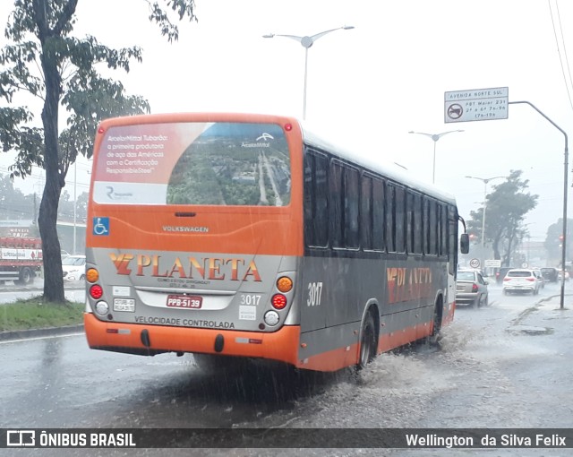 Planeta Transportes Rodoviários 3017 na cidade de Serra, Espírito Santo, Brasil, por Wellington  da Silva Felix. ID da foto: 11381271.