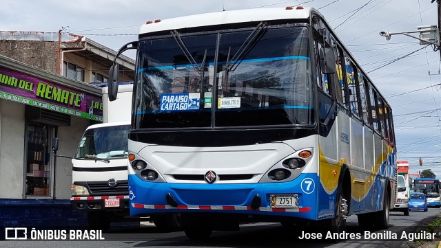 Coopepar RL 07 na cidade de Paraíso, Paraíso, Cartago, Costa Rica, por Jose Andres Bonilla Aguilar. Número da foto: #11384142.