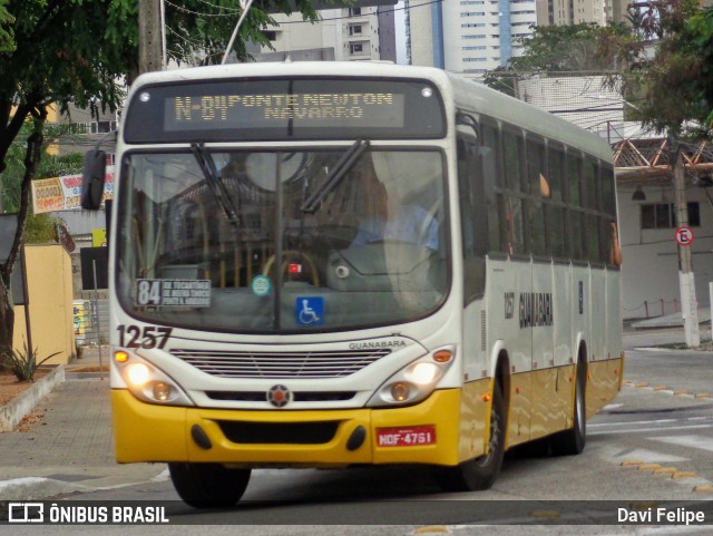 Transportes Guanabara 1257 na cidade de Natal, Rio Grande do Norte, Brasil, por Davi Felipe. ID da foto: 11384014.