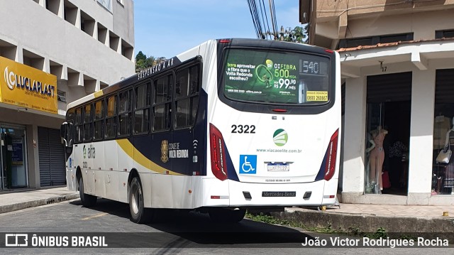 Viação Elite 2322 na cidade de Volta Redonda, Rio de Janeiro, Brasil, por João Victor Rodrigues Rocha. Número da foto: #11381502.