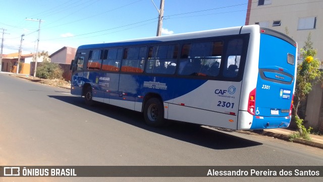 CAF Transportes 2301 na cidade de Araguari, Minas Gerais, Brasil, por Alessandro Pereira dos Santos. ID da foto: 11384100.