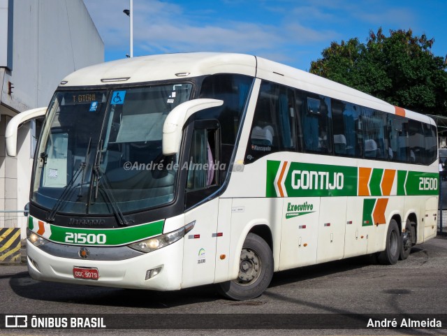 Empresa Gontijo de Transportes 21500 na cidade de Rio de Janeiro, Rio de Janeiro, Brasil, por André Almeida. ID da foto: 11384219.