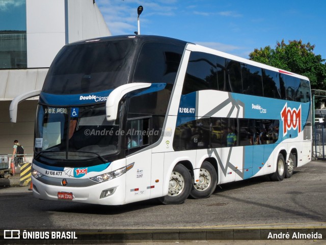 Auto Viação 1001 RJ 108.477 na cidade de Rio de Janeiro, Rio de Janeiro, Brasil, por André Almeida. ID da foto: 11384989.