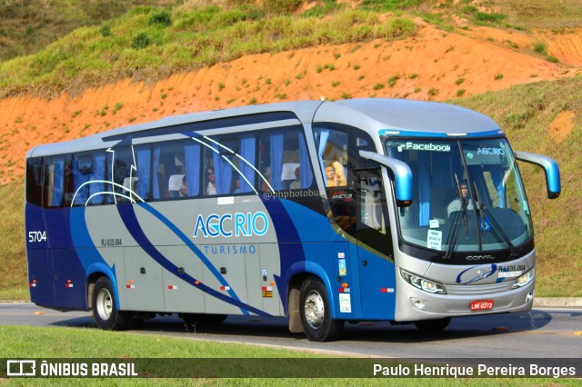 AGC Rio Turismo 5704 na cidade de Aparecida, São Paulo, Brasil, por Paulo Henrique Pereira Borges. ID da foto: 11386543.