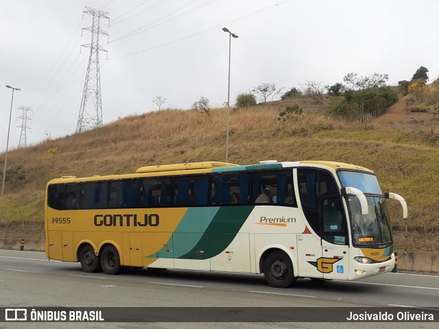 Empresa Gontijo de Transportes 14555 na cidade de Aparecida, São Paulo, Brasil, por Josivaldo Oliveira. ID da foto: 11387242.