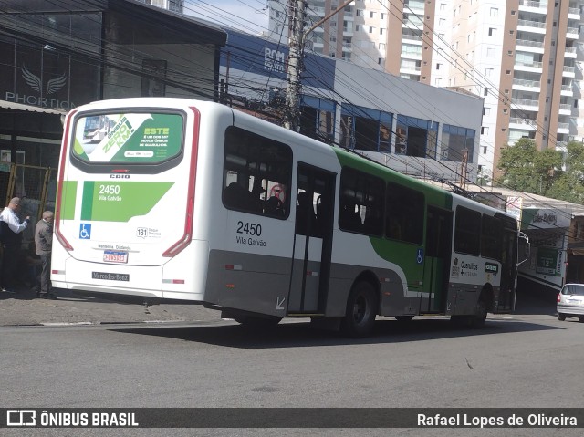 Empresa de Ônibus Vila Galvão 2450 na cidade de Guarulhos, São Paulo, Brasil, por Rafael Lopes de Oliveira. ID da foto: 11385088.