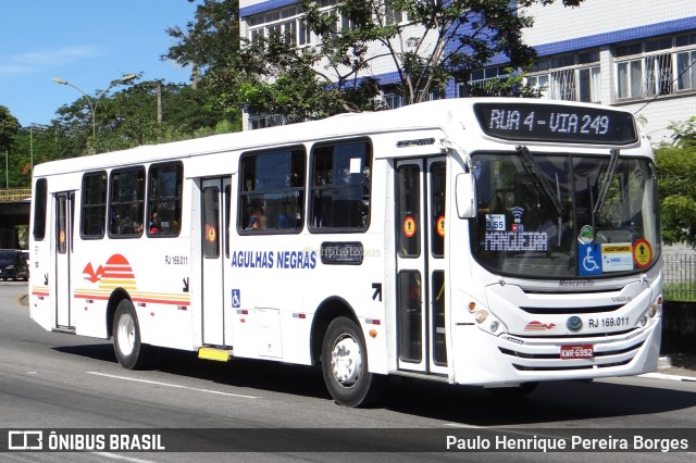 Viação Agulhas Negras RJ 169.011 na cidade de Volta Redonda, Rio de Janeiro, Brasil, por Paulo Henrique Pereira Borges. Número da foto: #11386462.