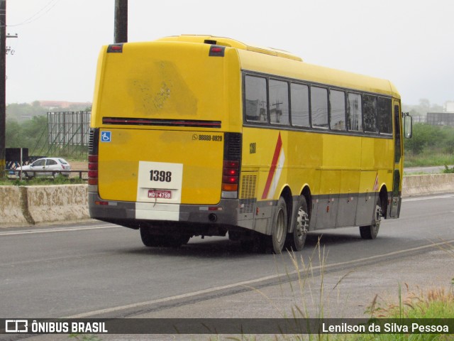 Ônibus Particulares 1398 na cidade de Caruaru, Pernambuco, Brasil, por Lenilson da Silva Pessoa. ID da foto: 11387037.