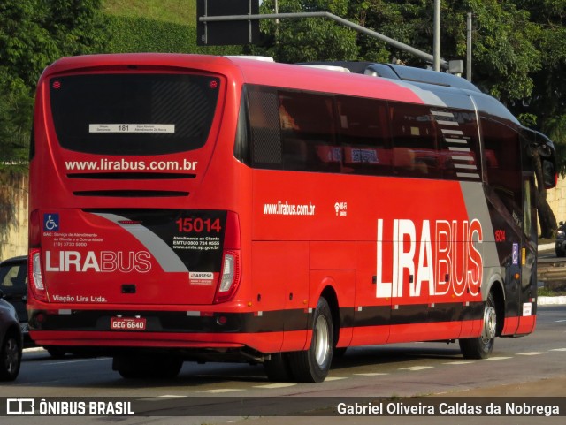 Lirabus 15014 na cidade de São Paulo, São Paulo, Brasil, por Gabriel Oliveira Caldas da Nobrega. Número da foto: #11384729.