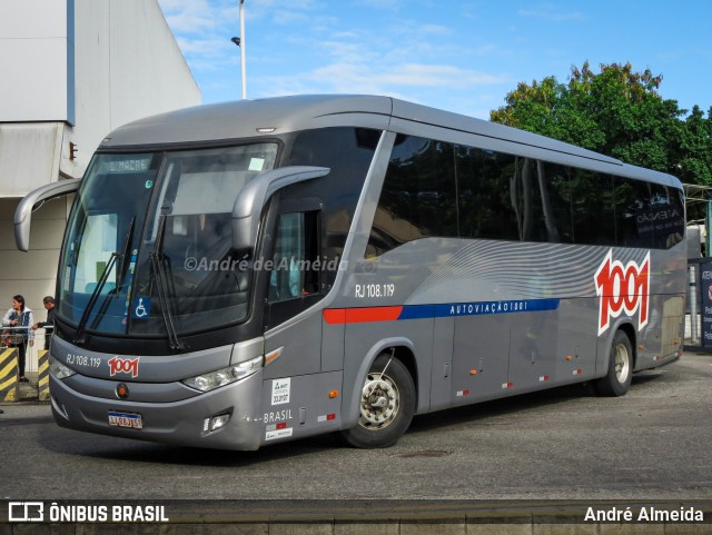Auto Viação 1001 RJ 108.119 na cidade de Rio de Janeiro, Rio de Janeiro, Brasil, por André Almeida. Número da foto: #11385003.