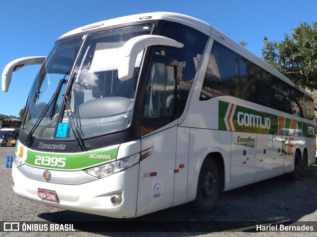 Empresa Gontijo de Transportes 21395 na cidade de Belo Horizonte, Minas Gerais, Brasil, por Hariel Bernades. ID da foto: 11384702.