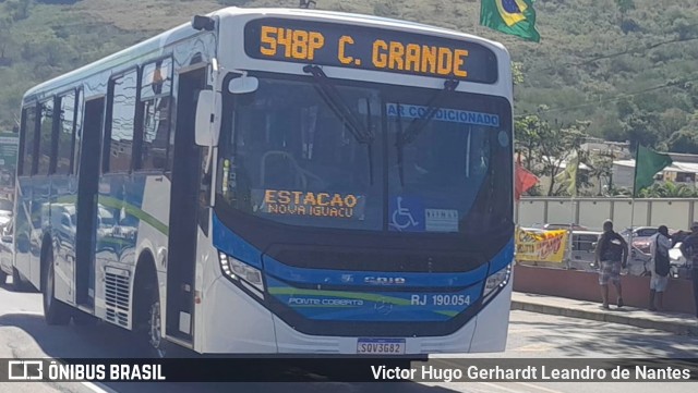 Viação Ponte Coberta RJ 190.054 na cidade de Nova Iguaçu, Rio de Janeiro, Brasil, por Victor Hugo Gerhardt Leandro de Nantes. ID da foto: 11385156.