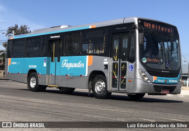 Auto Ônibus Fagundes RJ 101.084 na cidade de Niterói, Rio de Janeiro, Brasil, por Luiz Eduardo Lopes da Silva. ID da foto: 11389113.