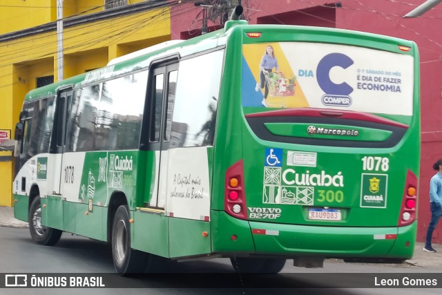 Viação Paraense Cuiabá Transportes 1078 na cidade de Cuiabá, Mato Grosso, Brasil, por Leon Gomes. ID da foto: 11389725.