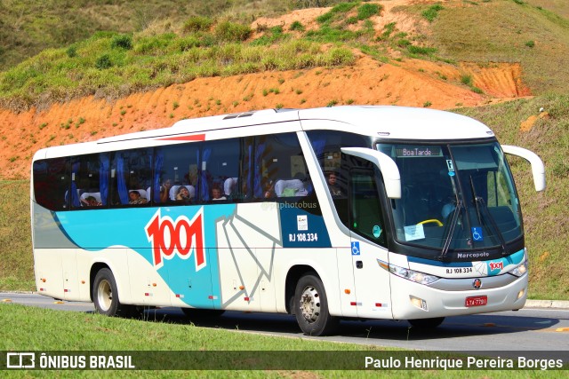 Auto Viação 1001 RJ 108.334 na cidade de Aparecida, São Paulo, Brasil, por Paulo Henrique Pereira Borges. ID da foto: 11389556.