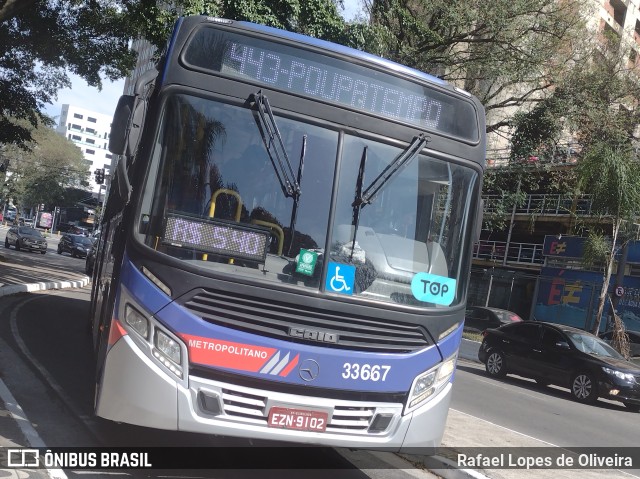 Guarulhos Transportes 33.667 na cidade de Guarulhos, São Paulo, Brasil, por Rafael Lopes de Oliveira. ID da foto: 11389923.