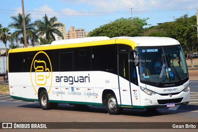 Expresso Araguari 2322 na cidade de Uberlândia, Minas Gerais, Brasil, por Gean Brito. ID da foto: 11392457.