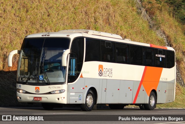 Viação Cidade do Aço RJ 174.086 na cidade de Piraí, Rio de Janeiro, Brasil, por Paulo Henrique Pereira Borges. Número da foto: #11392886.