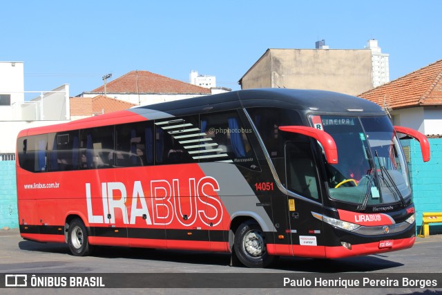 Lirabus 14051 na cidade de Piracicaba, São Paulo, Brasil, por Paulo Henrique Pereira Borges. Número da foto: #11392833.