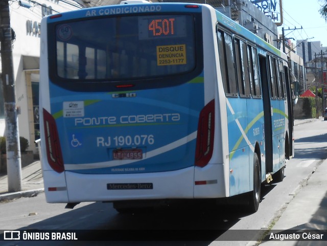 Viação Ponte Coberta RJ 190.076 na cidade de Nova Iguaçu, Rio de Janeiro, Brasil, por Augusto César. Número da foto: #11390594.
