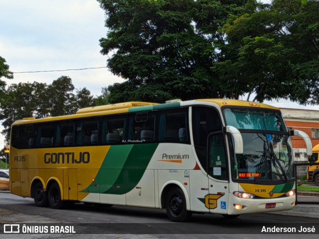 Empresa Gontijo de Transportes 14315 na cidade de Barbacena, Minas Gerais, Brasil, por Anderson José. ID da foto: 11391943.