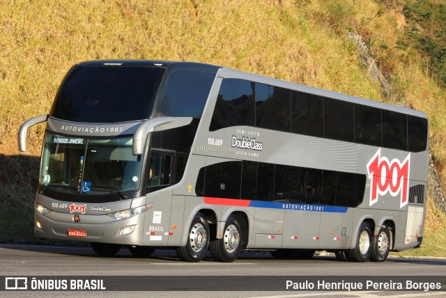 Auto Viação 1001 RJ 108.689 na cidade de Piraí, Rio de Janeiro, Brasil, por Paulo Henrique Pereira Borges. ID da foto: 11392877.