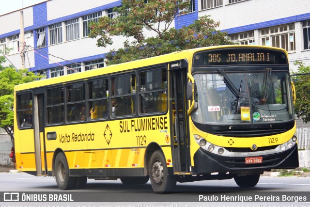 Viação Sul Fluminense 1129 na cidade de Volta Redonda, Rio de Janeiro, Brasil, por Paulo Henrique Pereira Borges. Número da foto: #11392975.