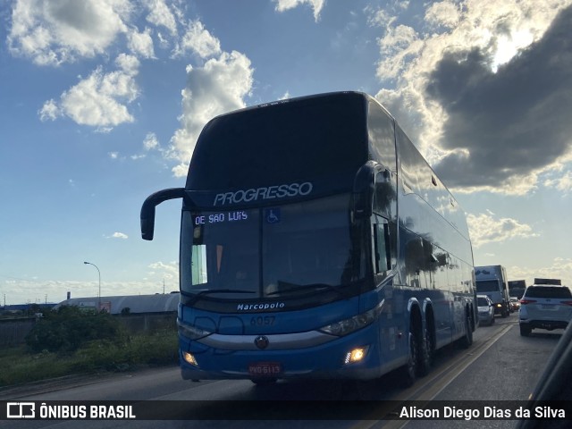 Auto Viação Progresso 6057 na cidade de Campina Grande, Paraíba, Brasil, por Alison Diego Dias da Silva. ID da foto: 11395765.