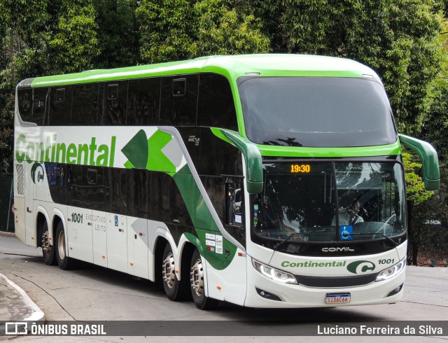 Viação Continental de Transportes 1001 na cidade de São Paulo, São Paulo, Brasil, por Luciano Ferreira da Silva. Número da foto: #11395052.