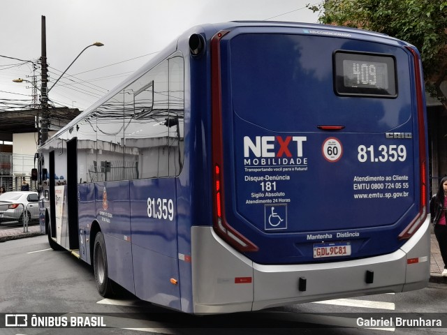 Next Mobilidade - ABC Sistema de Transporte 81.359 na cidade de Santo André, São Paulo, Brasil, por Gabriel Brunhara. ID da foto: 11394962.