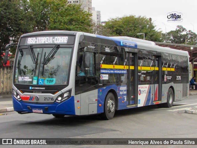 Viação Osasco 21.716 na cidade de Osasco, São Paulo, Brasil, por Henrique Alves de Paula Silva. Número da foto: #11396171.