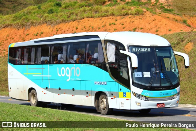Log Rio Transporte e Turismo 402 na cidade de Aparecida, São Paulo, Brasil, por Paulo Henrique Pereira Borges. Número da foto: #11399985.