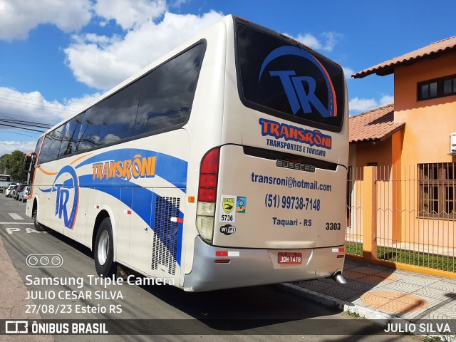 Transrôni Transportes e Turismo 3303 na cidade de Esteio, Rio Grande do Sul, Brasil, por JULIO SILVA. Número da foto: #11398166.