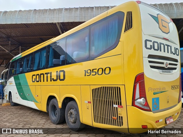 Empresa Gontijo de Transportes 19500 na cidade de Luz, Minas Gerais, Brasil, por Hariel Bernades. ID da foto: 11398477.