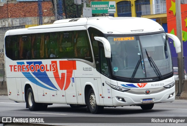 Viação Teresópolis RJ 203.023 na cidade de Duque de Caxias, Rio de Janeiro, Brasil, por Richard Wagner. ID da foto: 11399626.