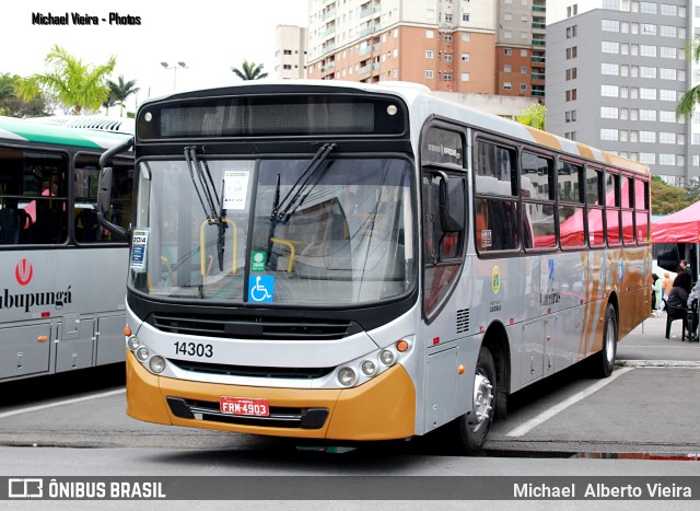 Viação Cidade de Caieiras 14303 na cidade de Barueri, São Paulo, Brasil, por Michael  Alberto Vieira. Número da foto: #11398210.
