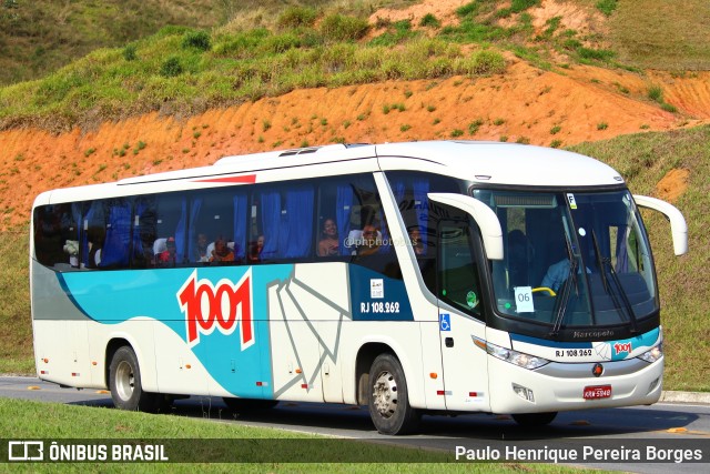 Auto Viação 1001 RJ 108.262 na cidade de Aparecida, São Paulo, Brasil, por Paulo Henrique Pereira Borges. ID da foto: 11399973.