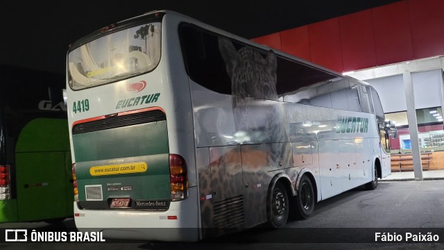 Eucatur - Empresa União Cascavel de Transportes e Turismo 4419 na cidade de Garuva, Santa Catarina, Brasil, por Fábio Paixão. ID da foto: 11404254.