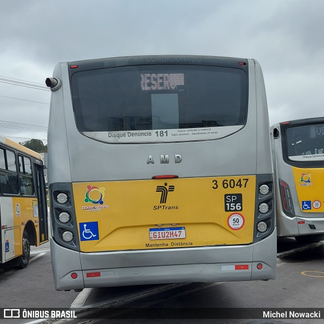 Transunião Transportes 3 6047 na cidade de Barueri, São Paulo, Brasil, por Michel Nowacki. Número da foto: #11404420.