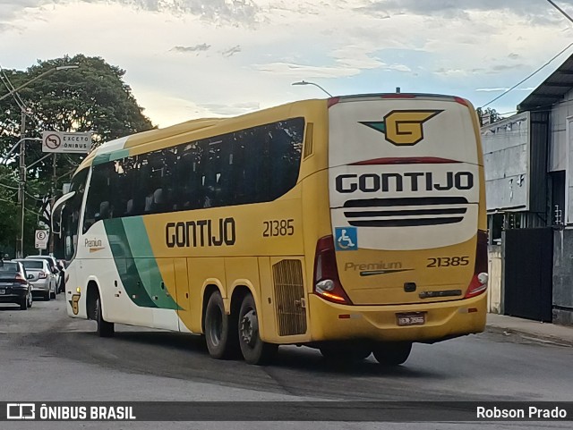 Empresa Gontijo de Transportes 21385 na cidade de São José dos Campos, São Paulo, Brasil, por Robson Prado. ID da foto: 11401804.