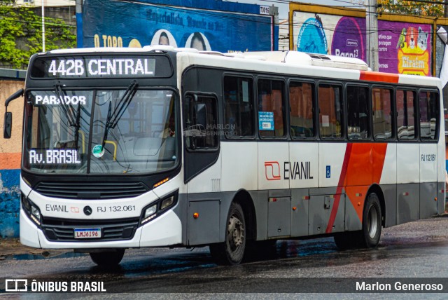 Evanil Transportes e Turismo RJ 132.061 na cidade de Nova Iguaçu, Rio de Janeiro, Brasil, por Marlon Generoso. ID da foto: 11403766.