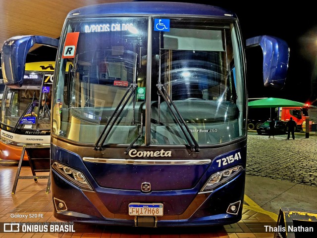 Viação Cometa 721541 na cidade de Queluz, São Paulo, Brasil, por Thalis Nathan. Número da foto: #11403580.