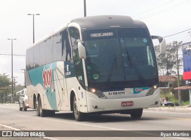 Auto Viação 1001 RJ 108.1090 na cidade de Rio das Ostras, Rio de Janeiro, Brasil, por Ryan Martins. ID da foto: 11402422.