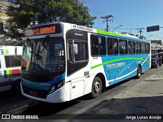 Viação Ponte Coberta RJ 190.078 na cidade de Rio de Janeiro, Rio de Janeiro, Brasil, por Jorge Lucas Araújo. Número da foto: #11401507.
