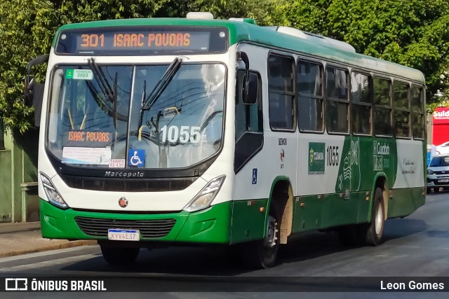 Viação Paraense Cuiabá Transportes 1055 na cidade de Cuiabá, Mato Grosso, Brasil, por Leon Gomes. ID da foto: 11328623.