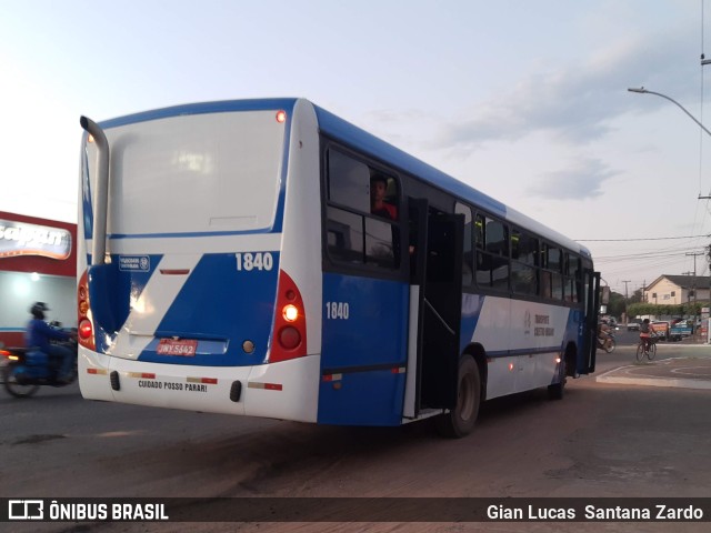 Transvida Transporte Coletivo 1840 na cidade de Ji-Paraná, Rondônia, Brasil, por Gian Lucas  Santana Zardo. Número da foto: #11329709.